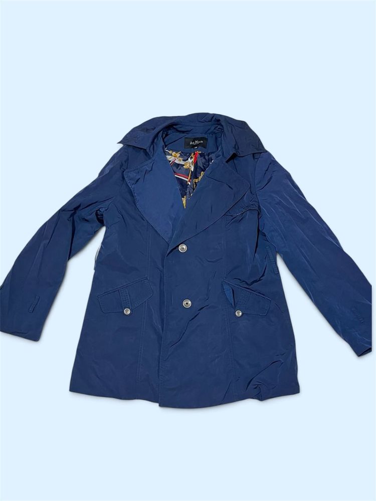 Stylish Blue Trench Coat