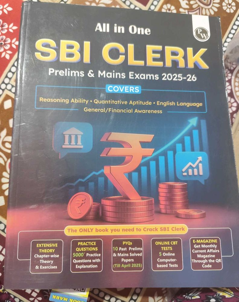 All in One SBI Clerk Prelims &amp; Mains Exams 2025-26