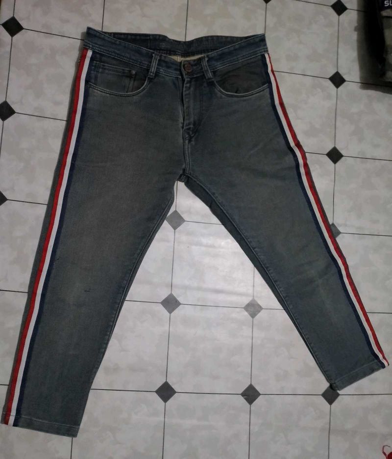Men's Striped Jeans