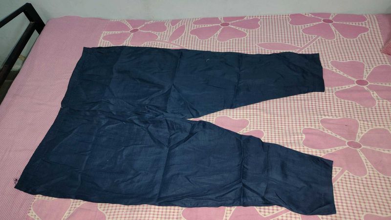 khadi cotton dark 🌑 blue woman pant stiched