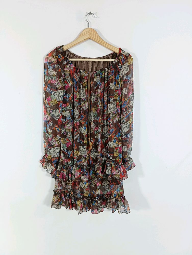 Multicolor Printed Casual Dress (Women)