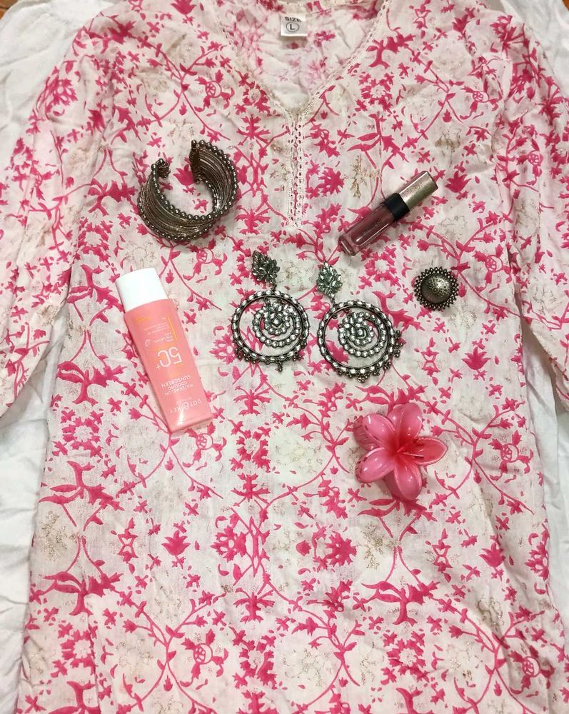 Floral Print Trendy Kurti