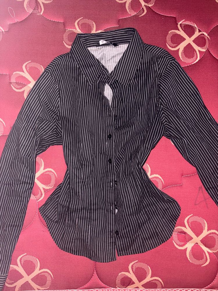 Classic Pinstripe Button-Up Shirt