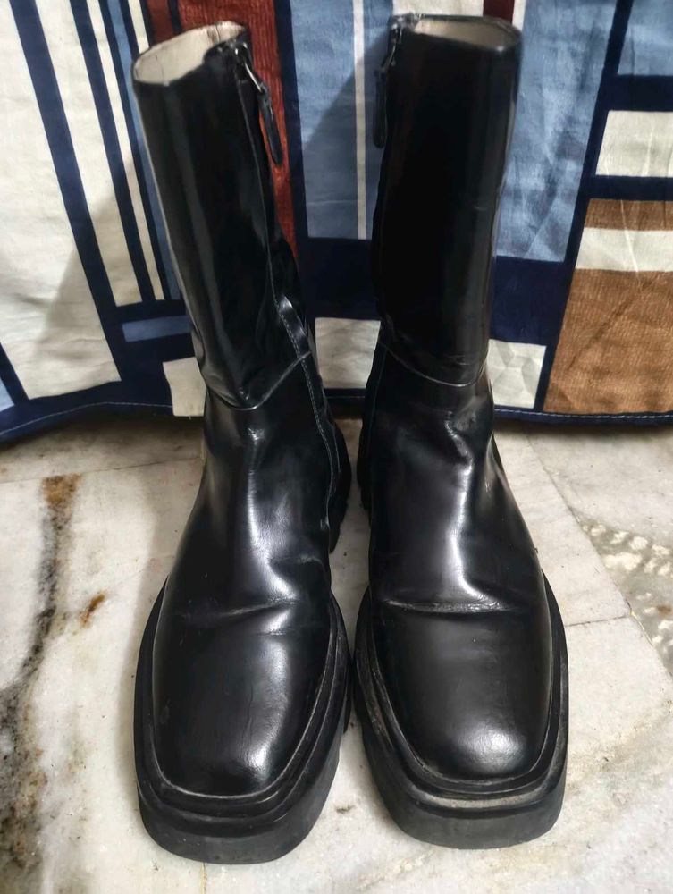 Chunky Black Platform Boots