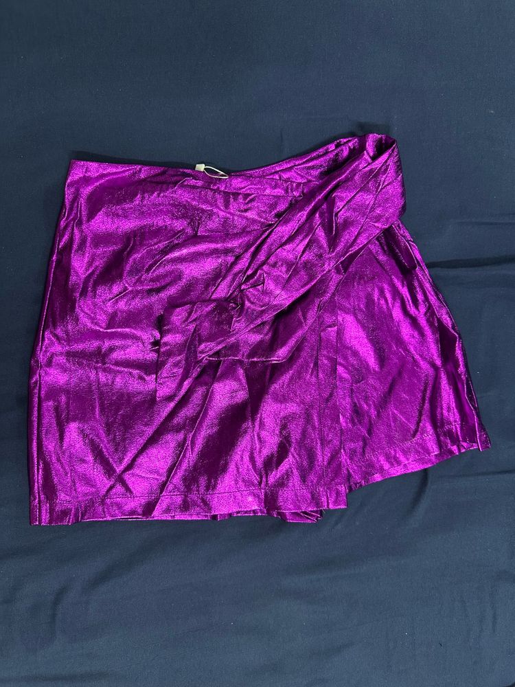 Metallic Purple Skort