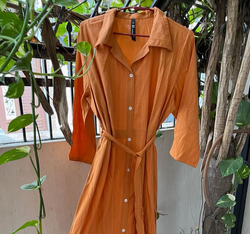 (New with tags) Here&amp;Now Orange Shirt Dress