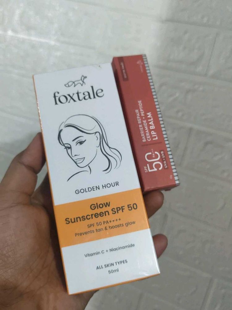 Foxtale Glow Sunscreen SPF 50 + Lip Balm