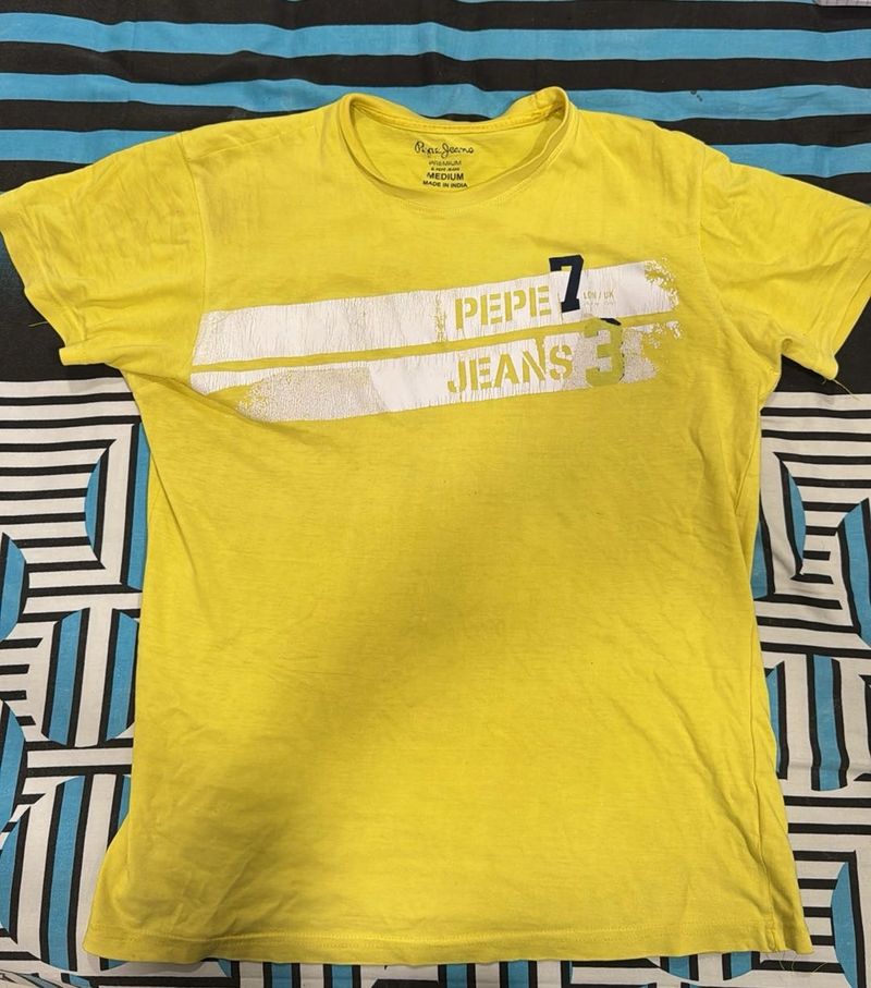 Pepe Jeans Yellow Graphic T-Shirt