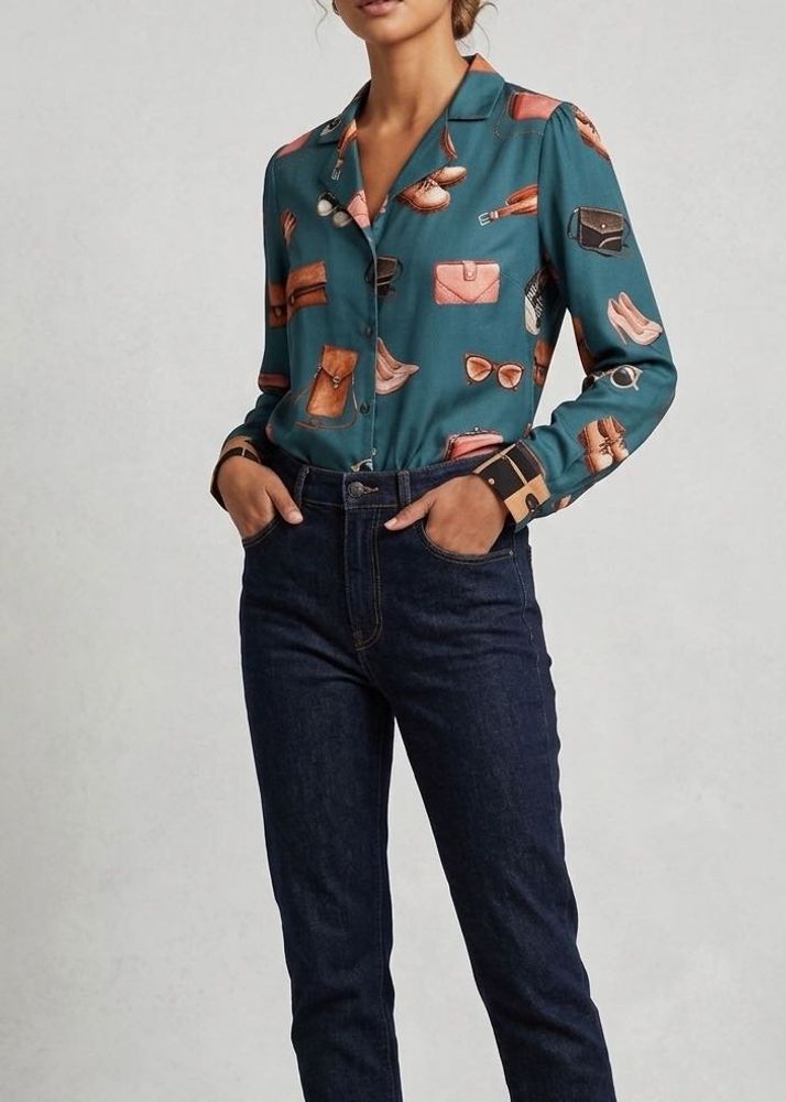 Stylish Printed Collared Shirt