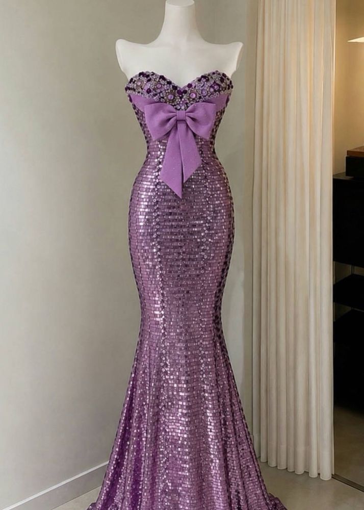 Sparkling Purple Sequin Gown limited edition 🎀📍�