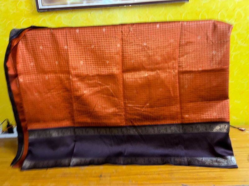 Elegant Orange Saree