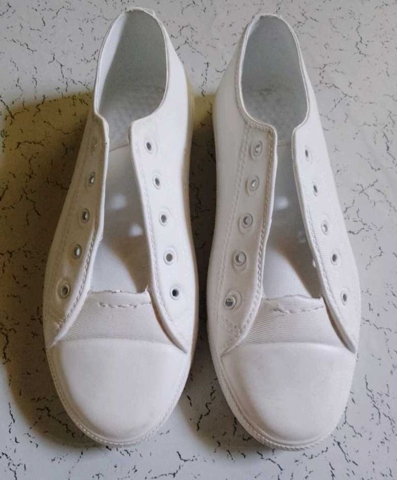 Classic White Canvas Sneakers