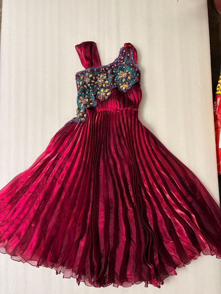 Stunning Embellished Pleated Gown