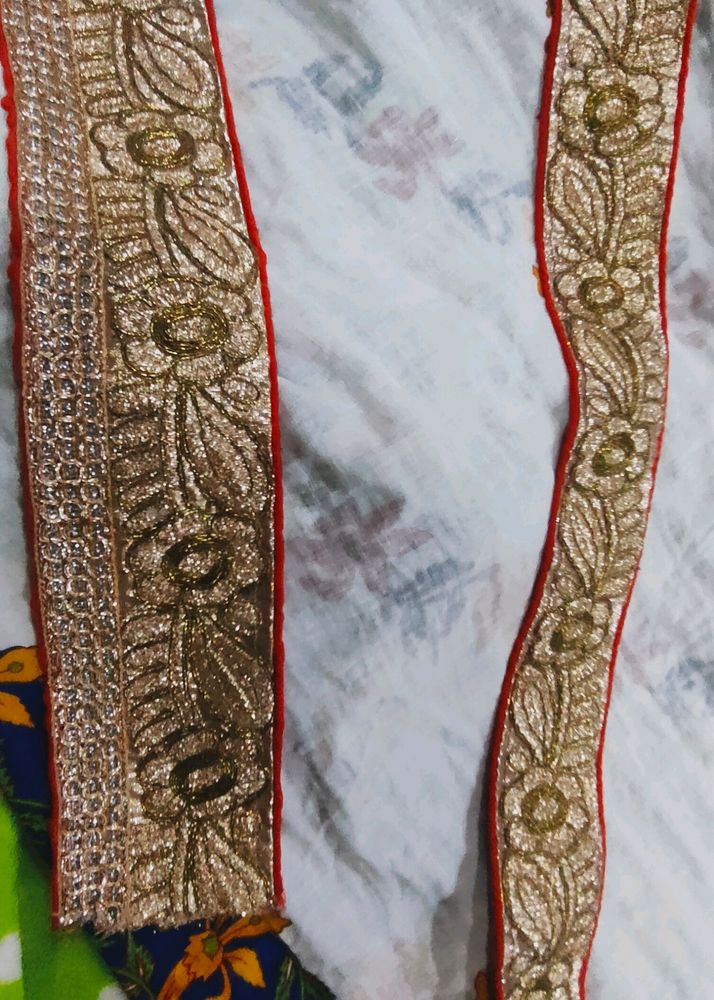 set of two laces for chaniya choli or lehenga and dupatta