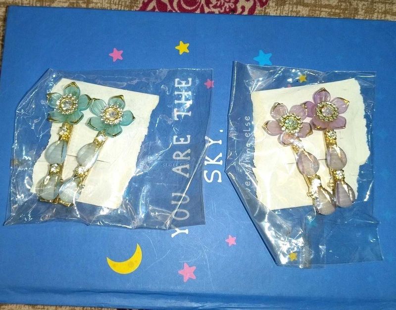 Flower Drop clips  (Set of 2)