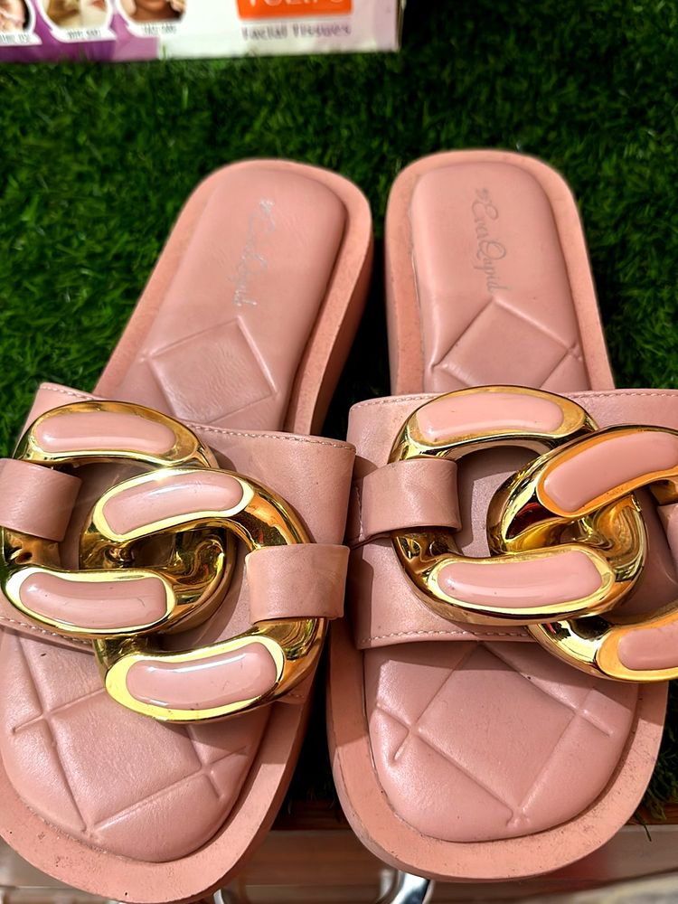 PINK WEDGES NO FLAWS NEW STYLE WITH FRONT DESIGN N
