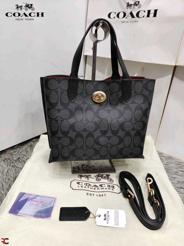 COACH*  *WILLOW SIGNATURE MONOGRAM CANVAS MINI TOT