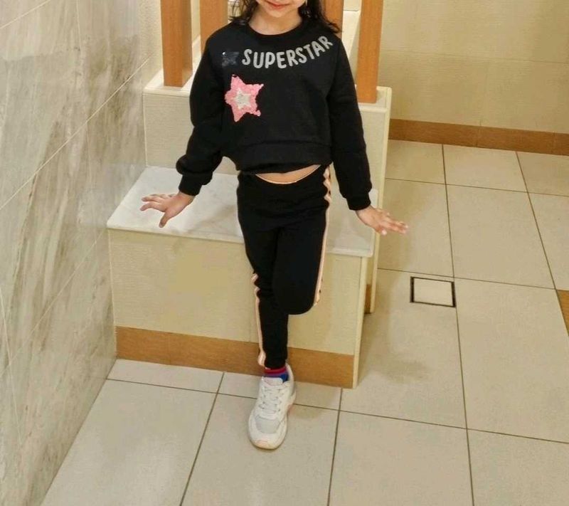 Girls Superstar Sweatshirt &amp; Pants Set