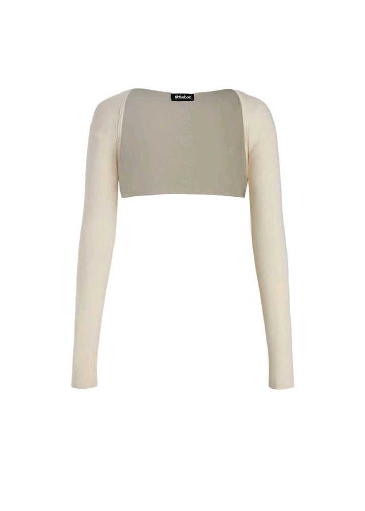 beige Full Sleeves Shrug