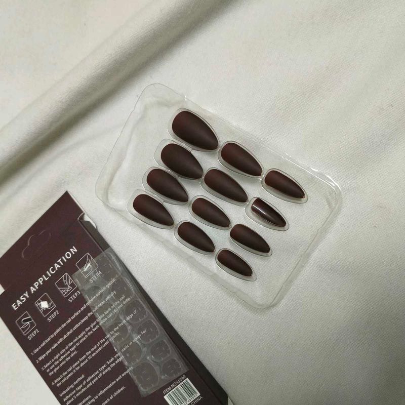 Matte Dark Brown Stiletto Press-On Nails