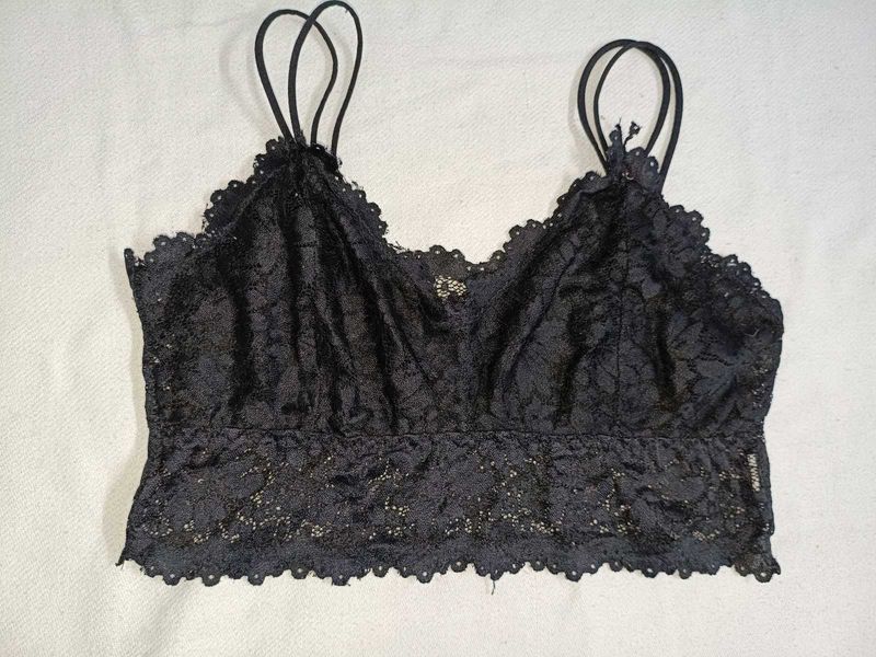 Lace Bralette - Black