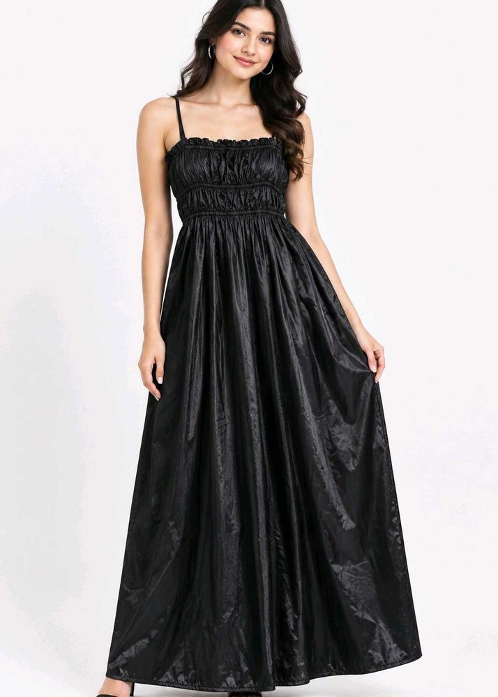 Sleek Black Maxi Dress