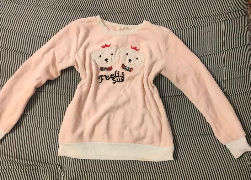 Cute Bear Fleece Sweatshirt