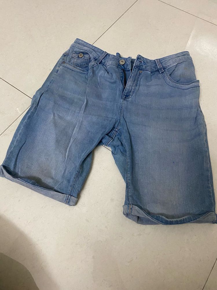 Light Wash Denim Shorts