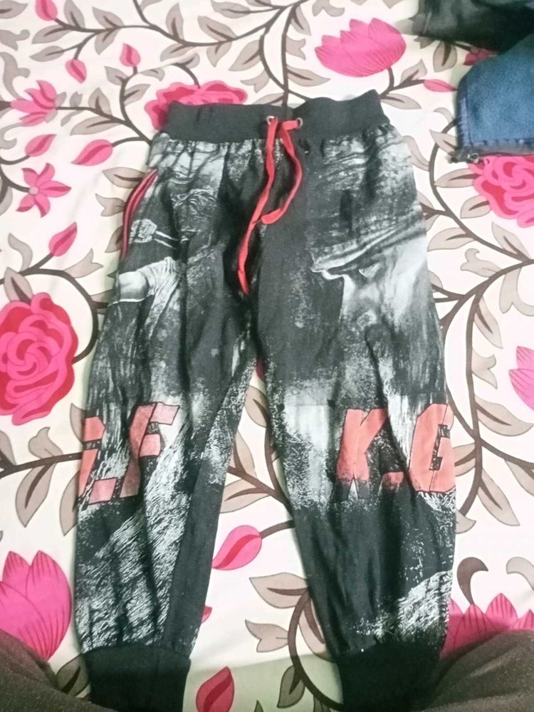 Trendy Graphic Print Joggers