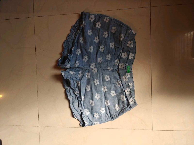Benetton Blue Floral Shorts