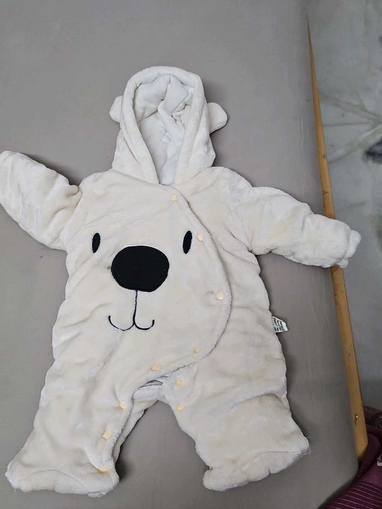 Cute Bear Hooded Romper