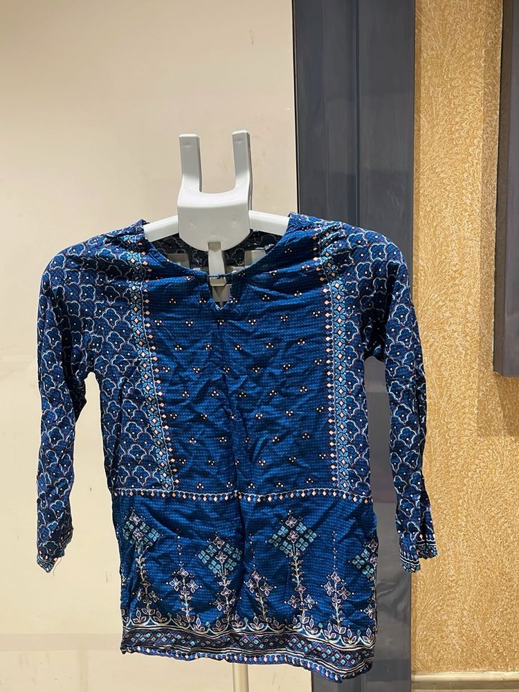 Blue Printed Kurti