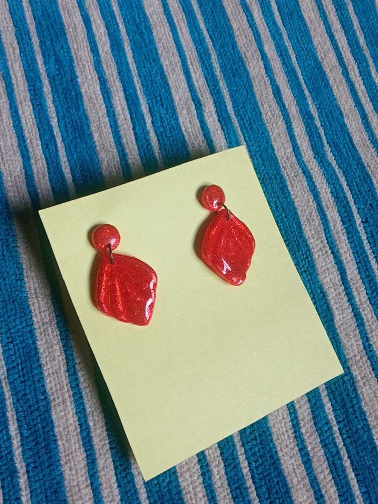 Red Dangle Earrings