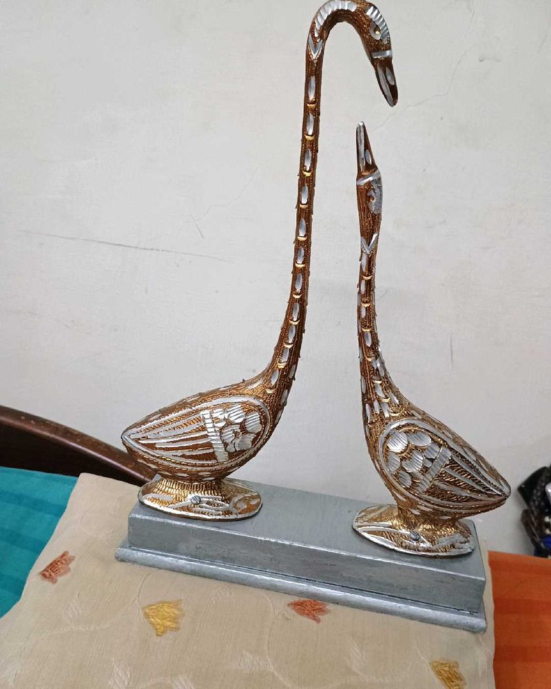 Pair Of Swan Brass