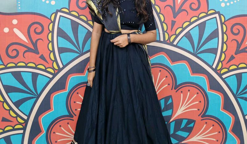 Elegant Black  navratri Lehenga  Set