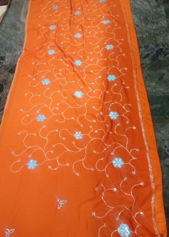 Georgette Sequence Saree