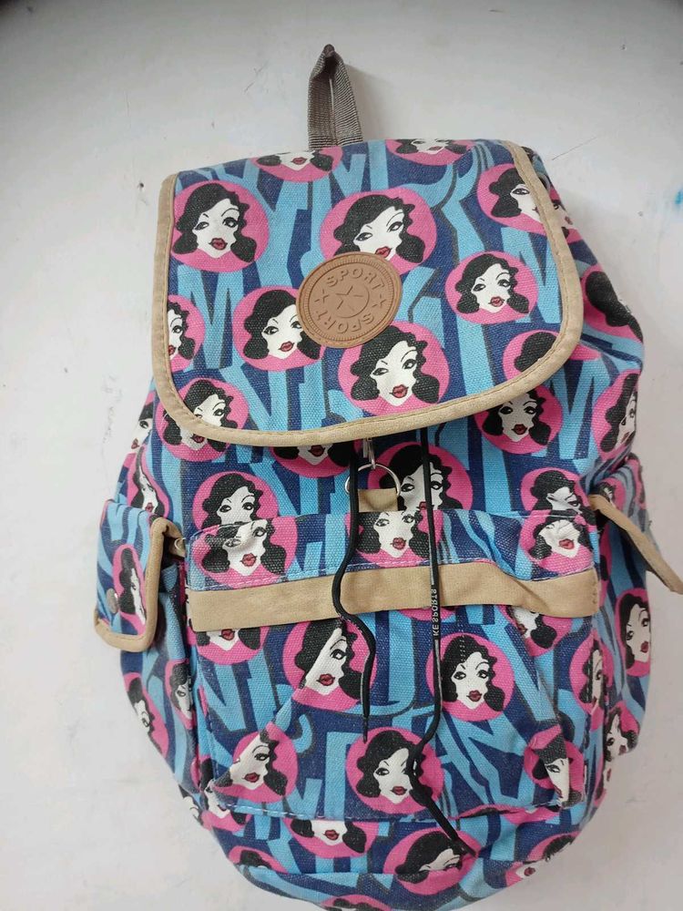 Cute Graphic Print Backpack