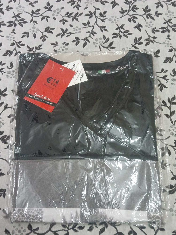Black V-Neck Top