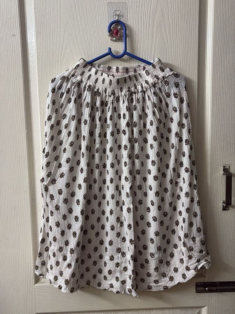 Chic Floral Printed Midi Skirt