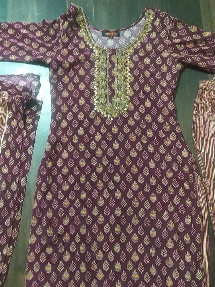 Designer Kurta Set with Pants and dupatta