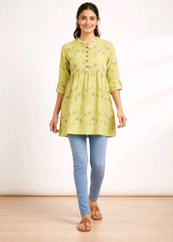 Floral Print Kurta Tunic