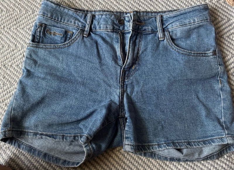 Classic Blue Denim Shorts