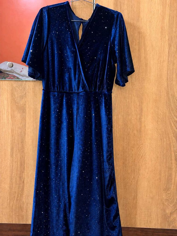 Blue velvet Jump suit