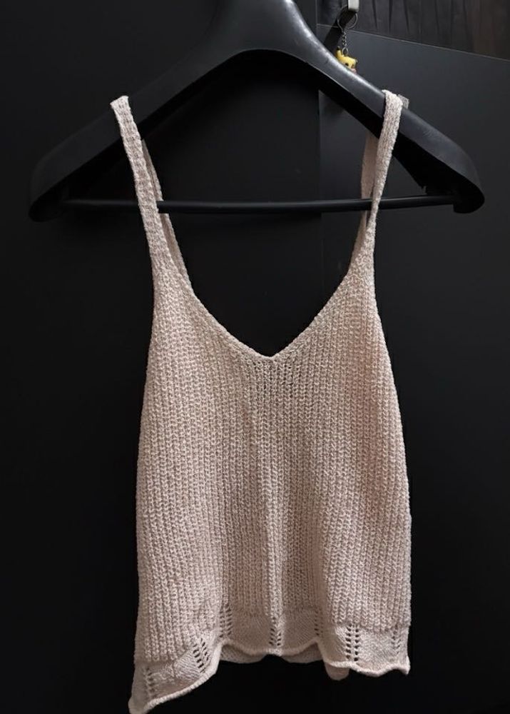 powder pink Knit Tank Top beach /boho