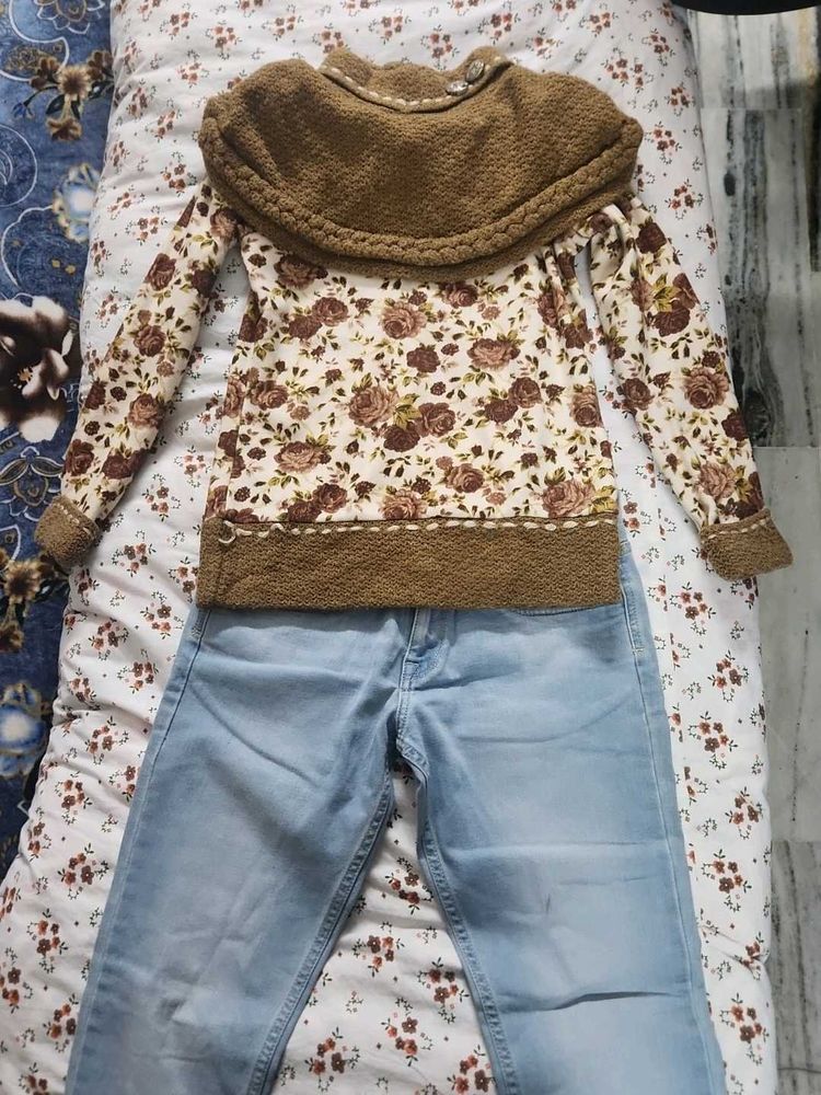Floral Top with Pepe Jeans (combo)