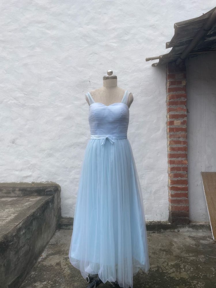 Sky Blue Tulle Gown