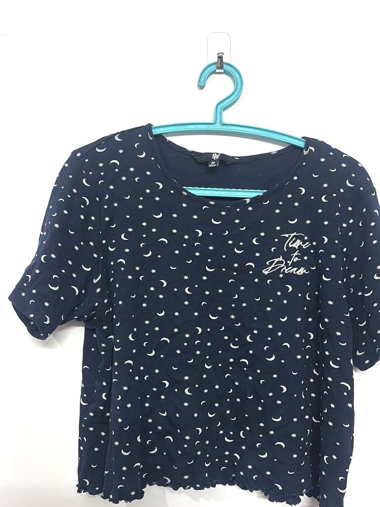 Navy Blue Moon &amp; Stars T-Shirt