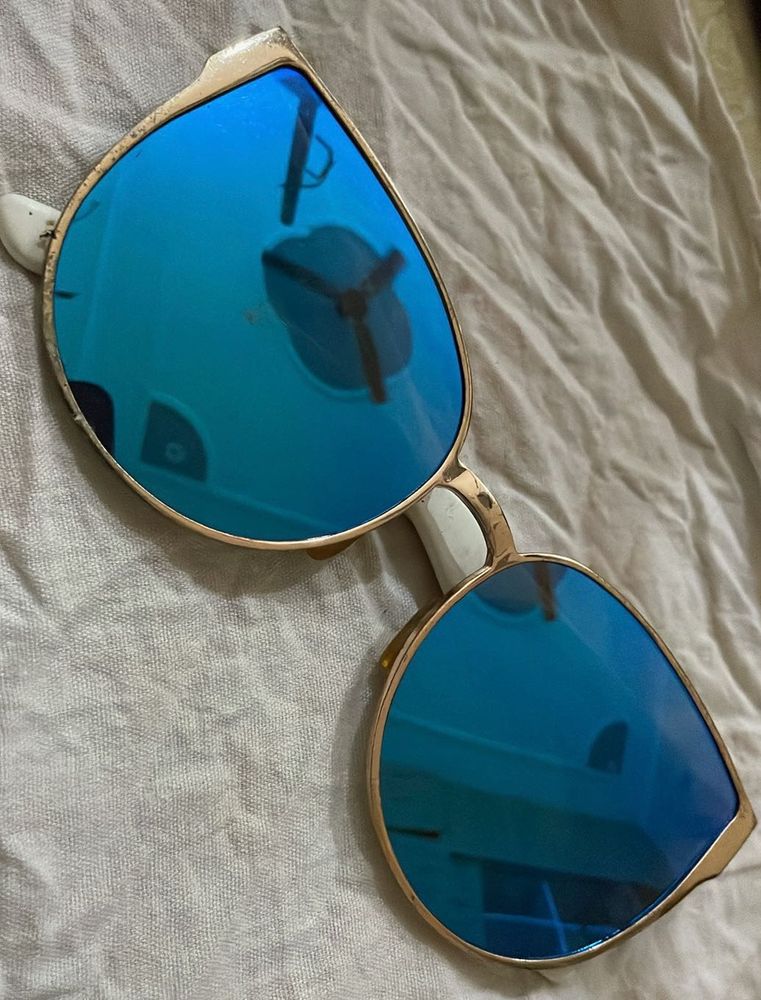 Stylish Blue Mirror Sunglasses