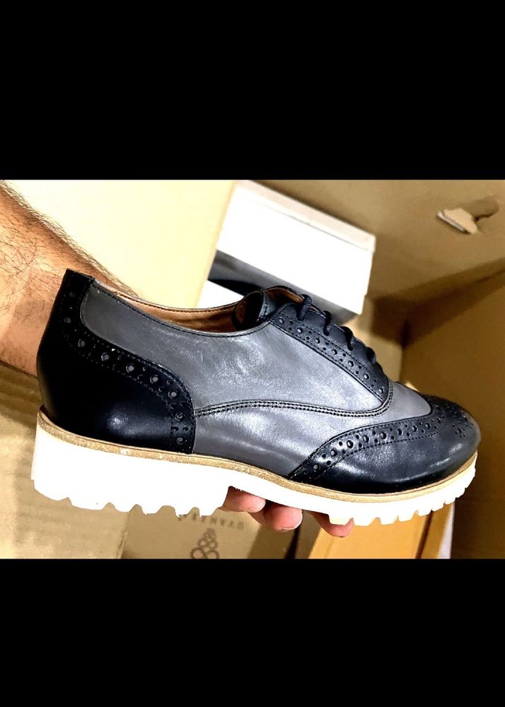 Unavera Rosch Wingtip Brogue Shoes Black