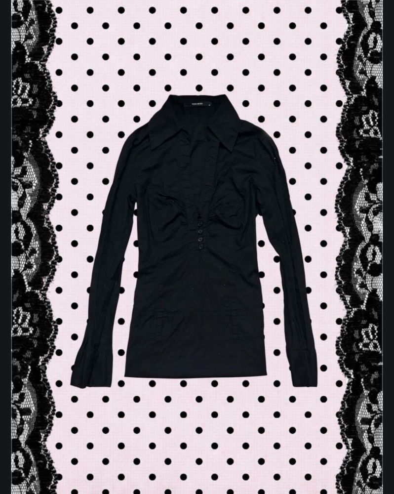 office siren black fitted shirt